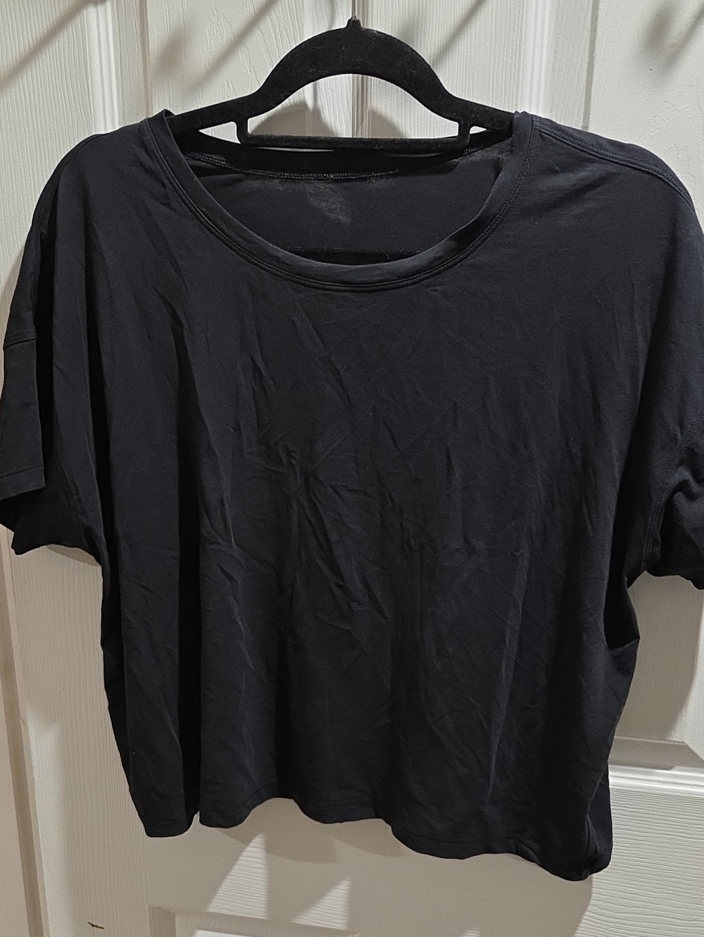 lululemon athletica Black Short Sleeve Relaxed Crew Tee